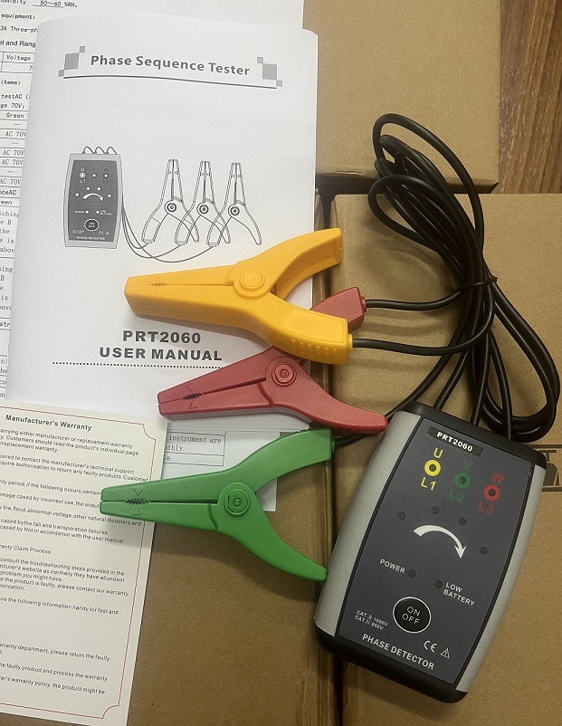 None-contact phase sequence tester